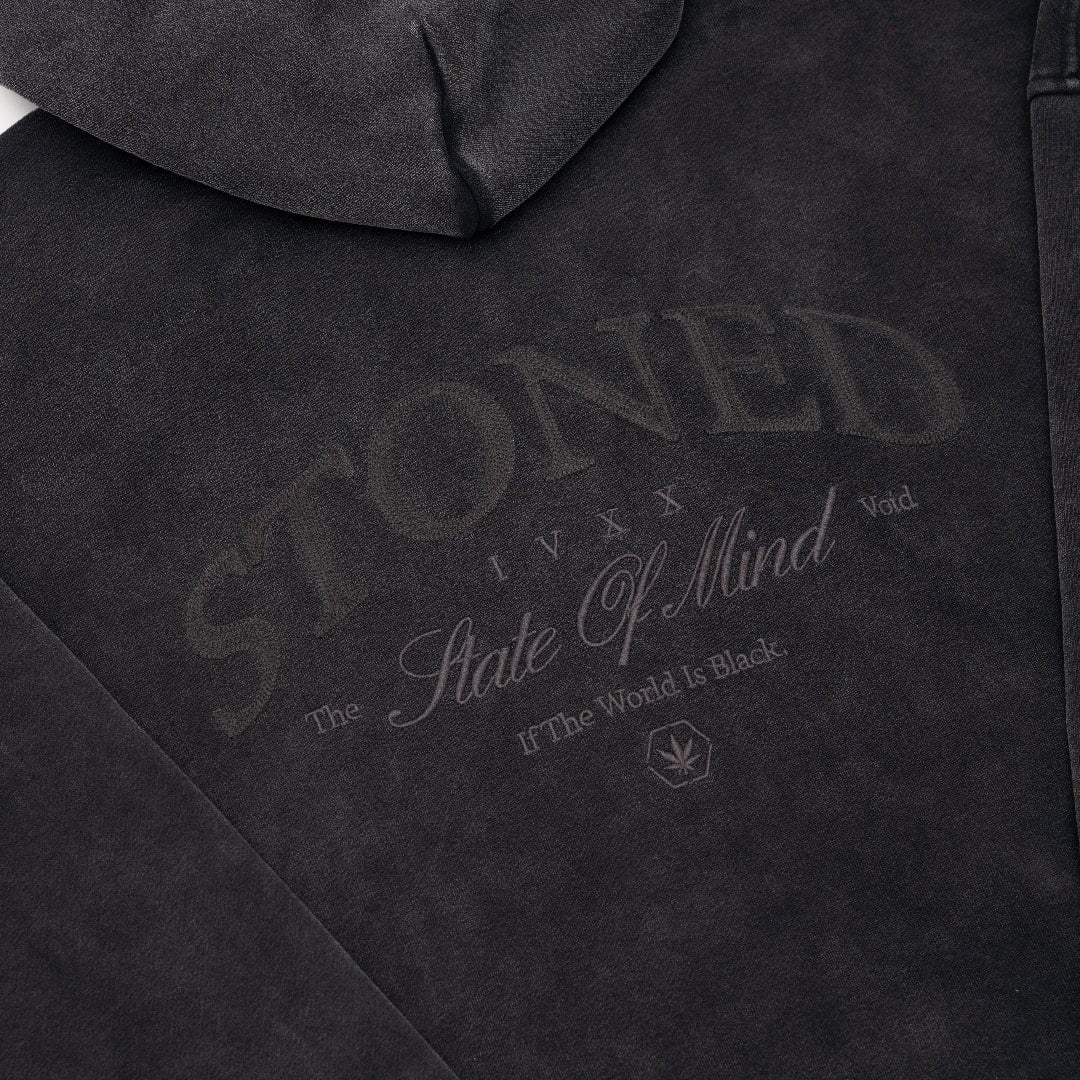 STONED VINTAGE WASHED ZIP HOODIE