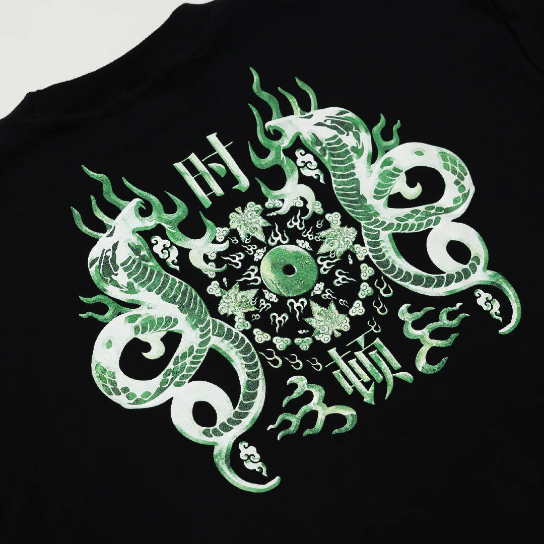 STONED GOLDEN JADE DUO SNAKE TEE