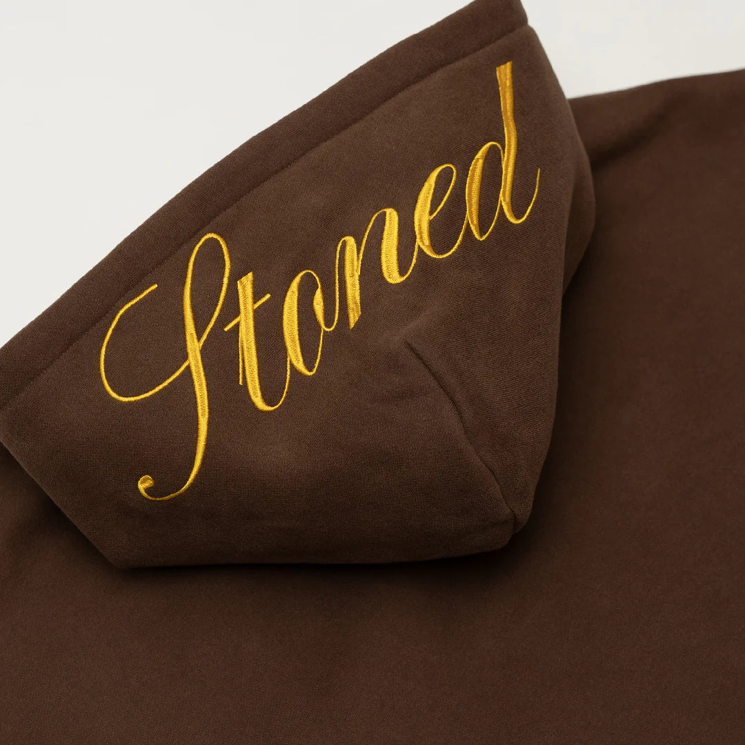 Stoned&Co Golden Jade : UIP Zip Up Hoodie Brown