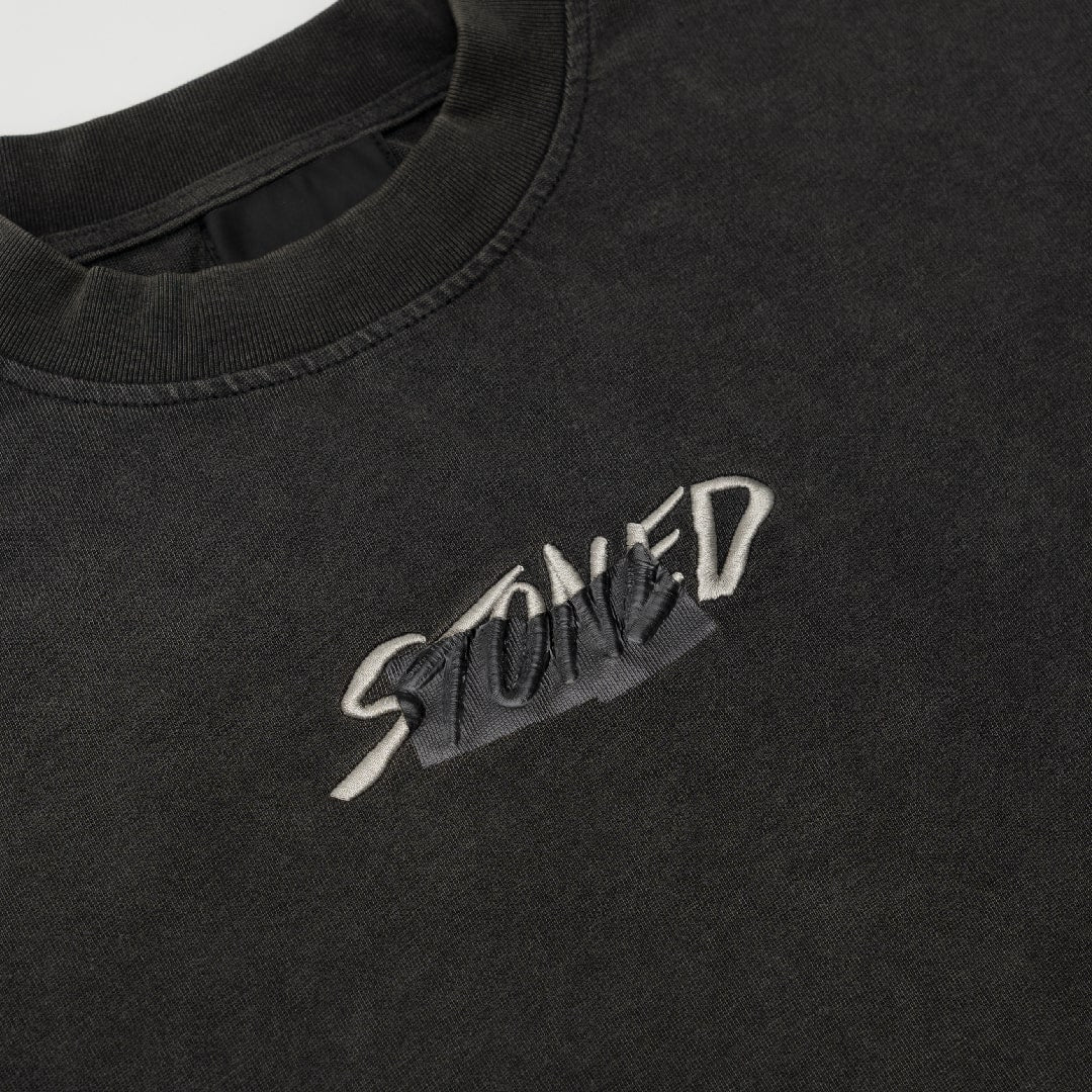 Stoned&Co Void : Stamp Genetic Washed Tee Black