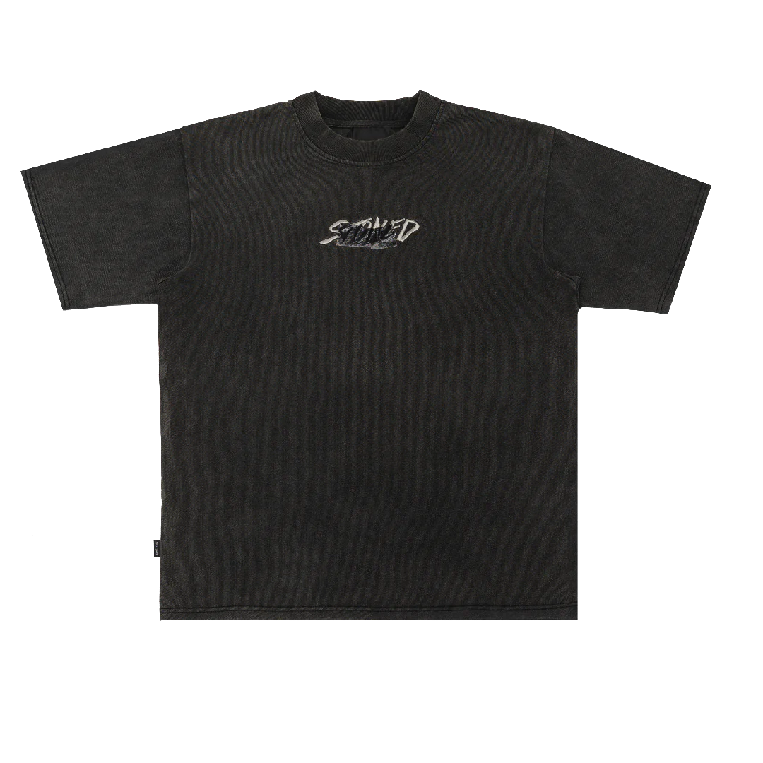 Stoned&Co Void : Stamp Genetic Washed Tee Black