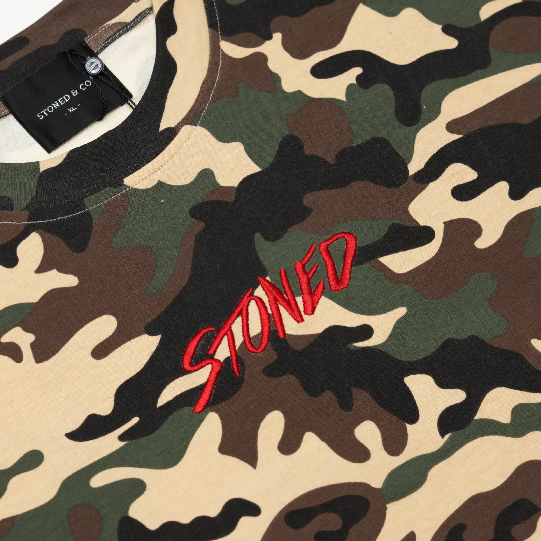 STONED BLESSED25 GENETIC MILITARY TEE GREEN