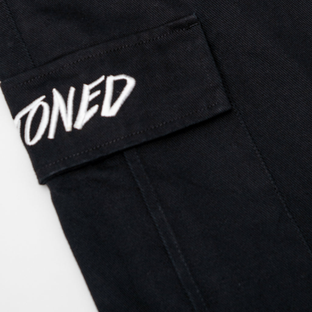 STONED BLESSED25 CARGO PANTS BLACK