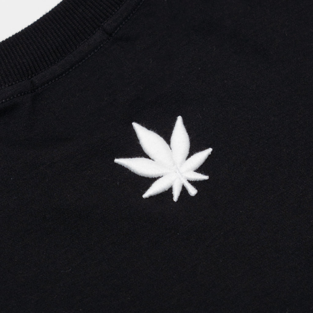 STONED BLESSED25 UNFINISHED LOGO TEE BLACK