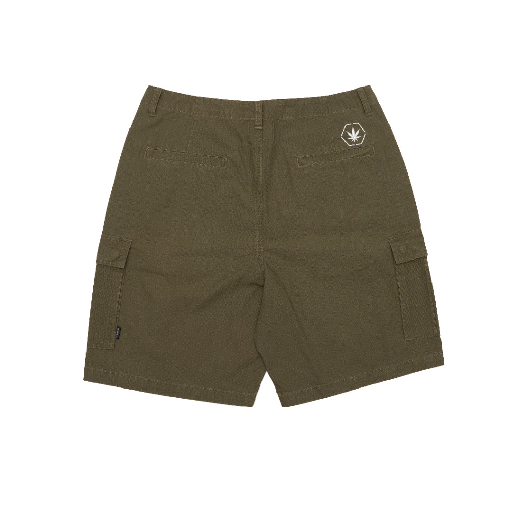 STONED BLESSED25 CARGO SHORTS OLIVE