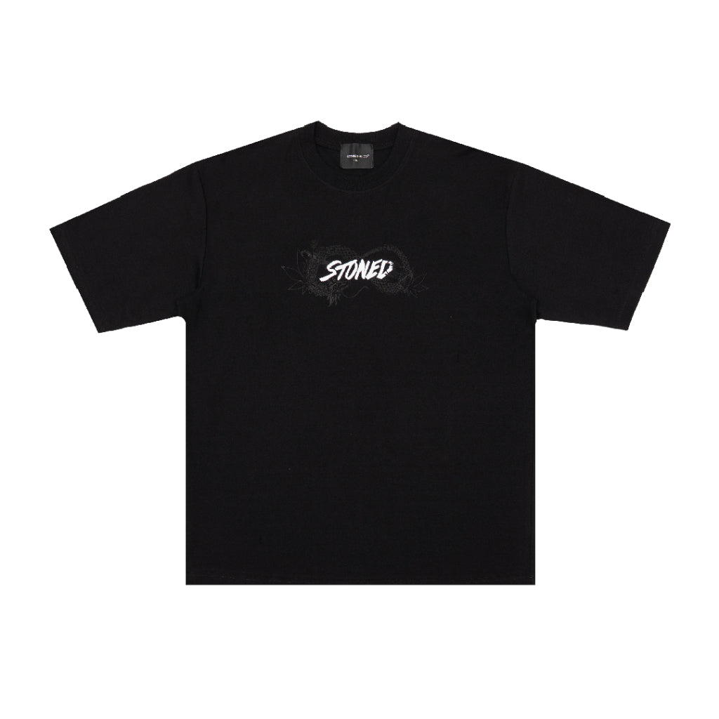 STONED BLESSED25 GENETIC NAGA TEE BLACK