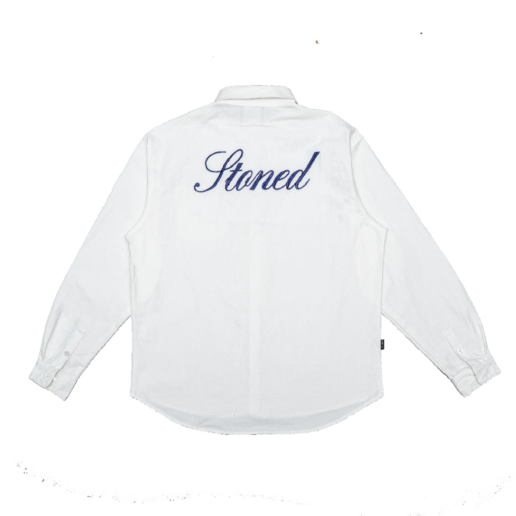 STONED BLESSED25 WHITE L/S SHIRT WHITE