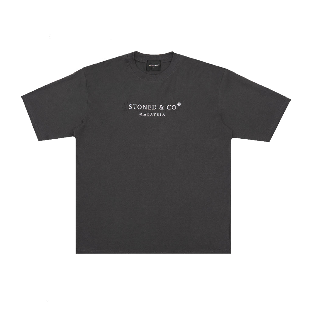 Stoned&Co Blessed25 : Signature Moonlight Tee Grey