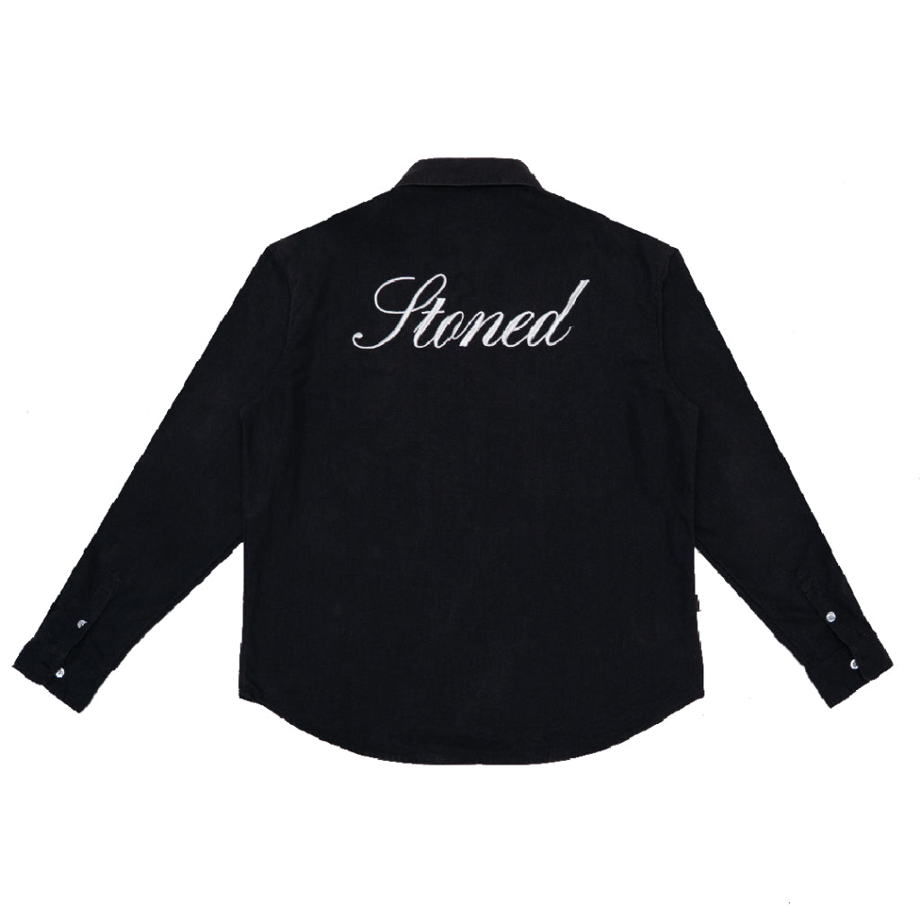 STONED BLESSED25 BLACK L/S SHIRT BLACK