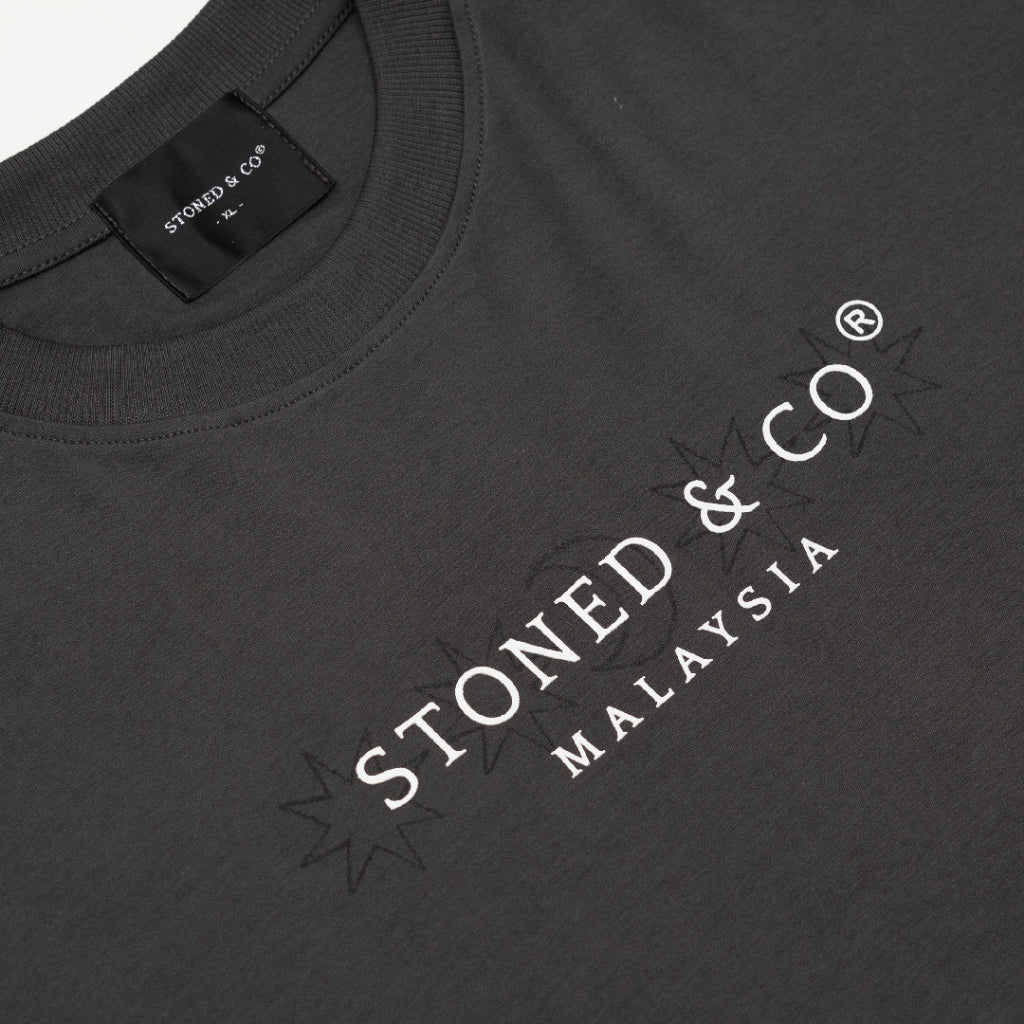 Stoned&Co Blessed25 : Signature Moonlight Tee Grey