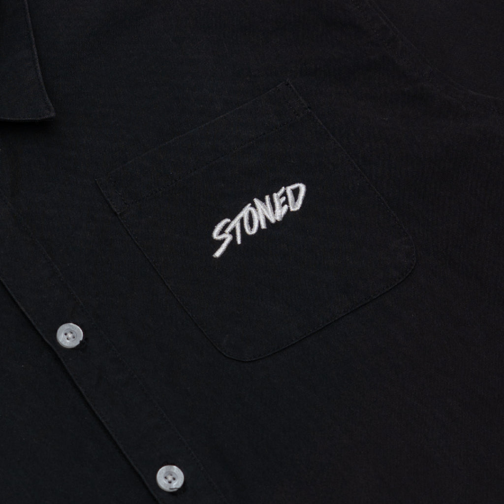 STONED BLESSED25 BLACK L/S SHIRT BLACK