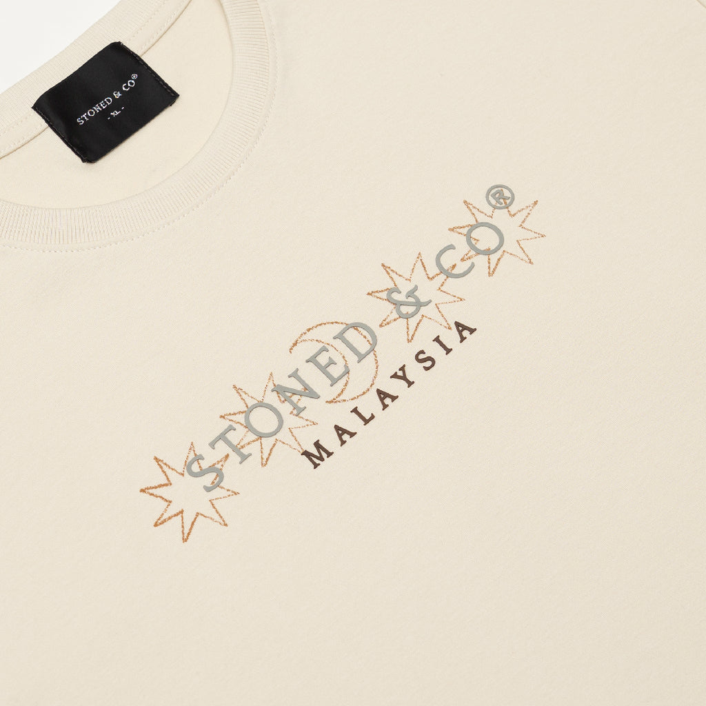 Stoned&Co Blessed25 : Signature Moonlight Tee Beige