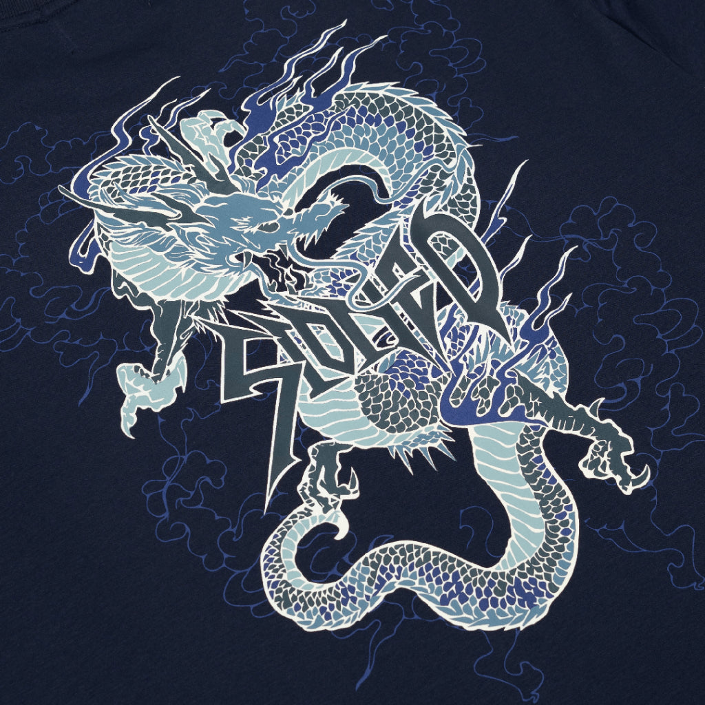STONED BLESSED25 GENETIC NAGA TEE NAVY