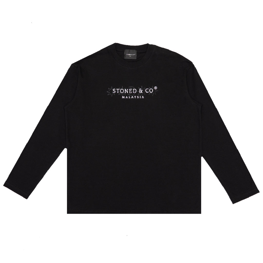 Stoned&Co Blessed25 : Signature Moonlight L/S Tee Black
