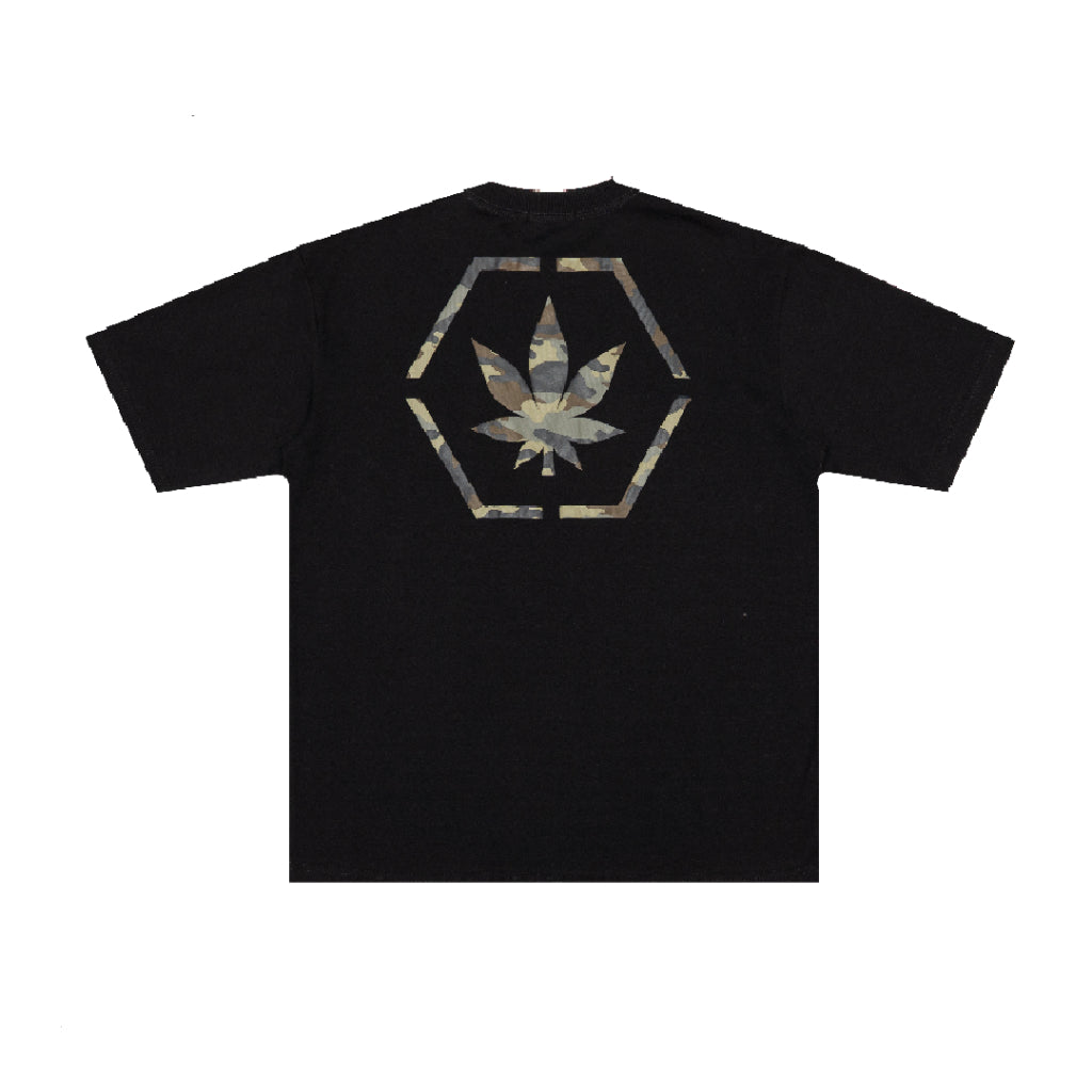 Stoned&Co Blessed25 : Hexagon Camo Tee Black