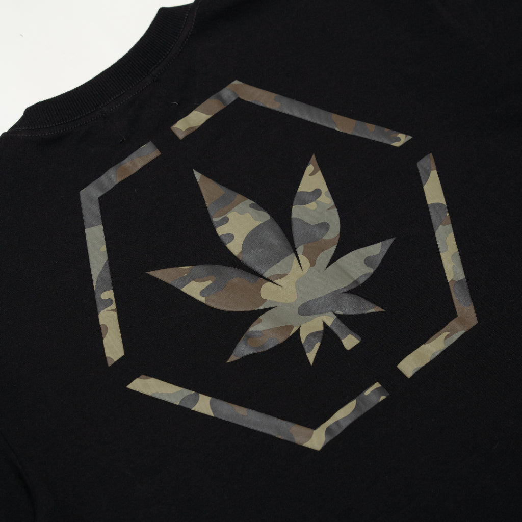 Stoned&Co Blessed25 : Hexagon Camo Tee Black
