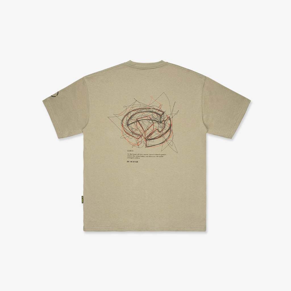 Dr Mister : Scribbles Chaotic Peace L Broad Tee Olive