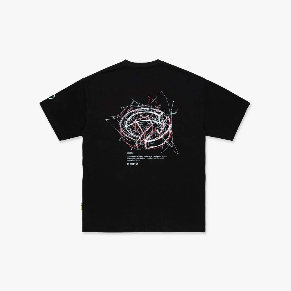Dr Mister : Scribbles Chaotic Peace L Broad Tee Black