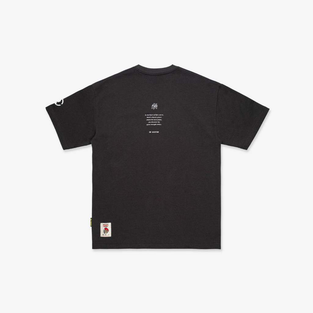 Dr Mister : Initials Chaotic Peace L Broad Tee Grey