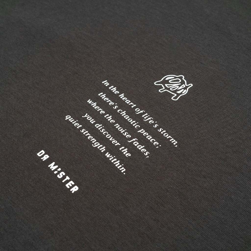 Dr Mister : Initials Chaotic Peace L Broad Tee Grey