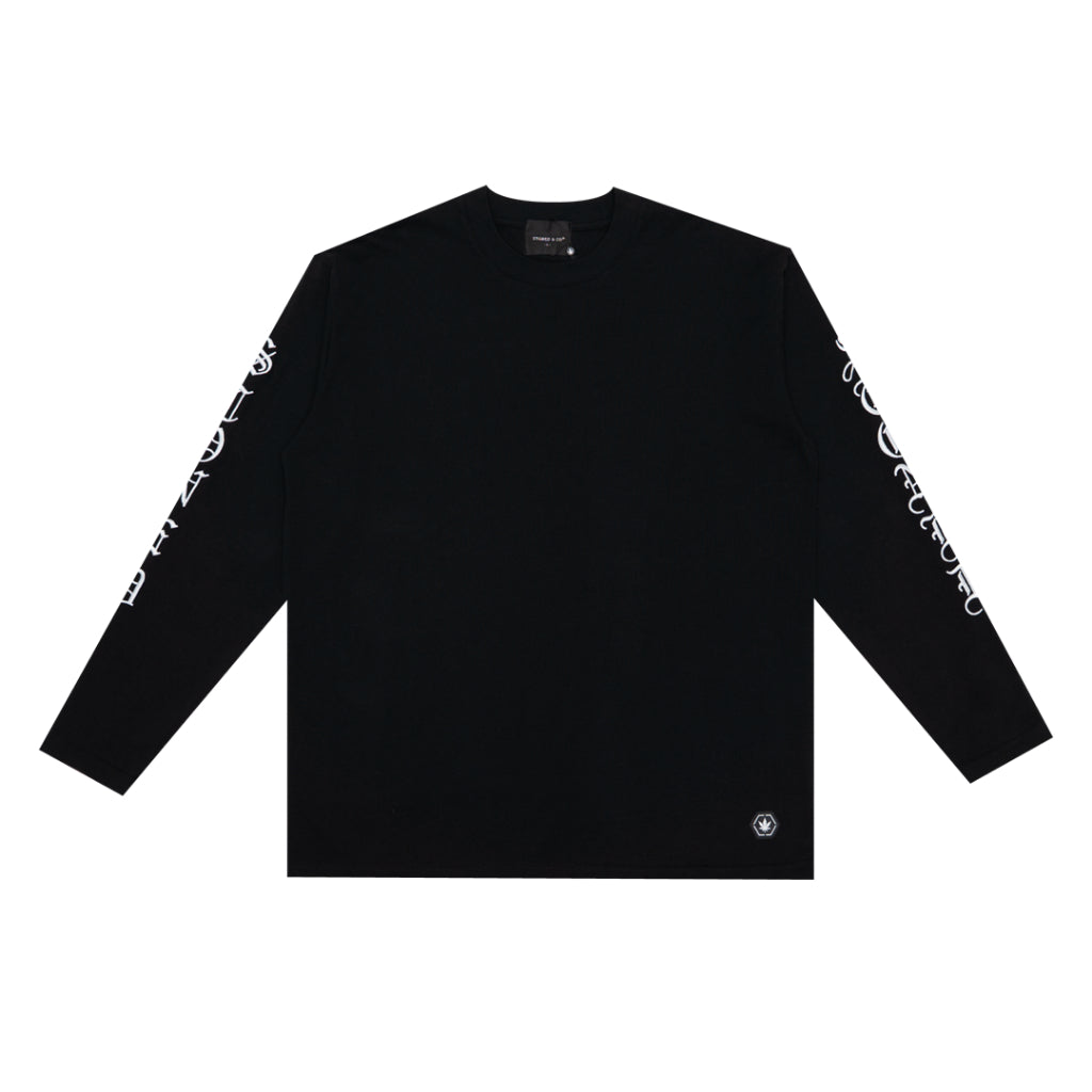 Stoned&Co WBB25 : Letter L/S Tee Black