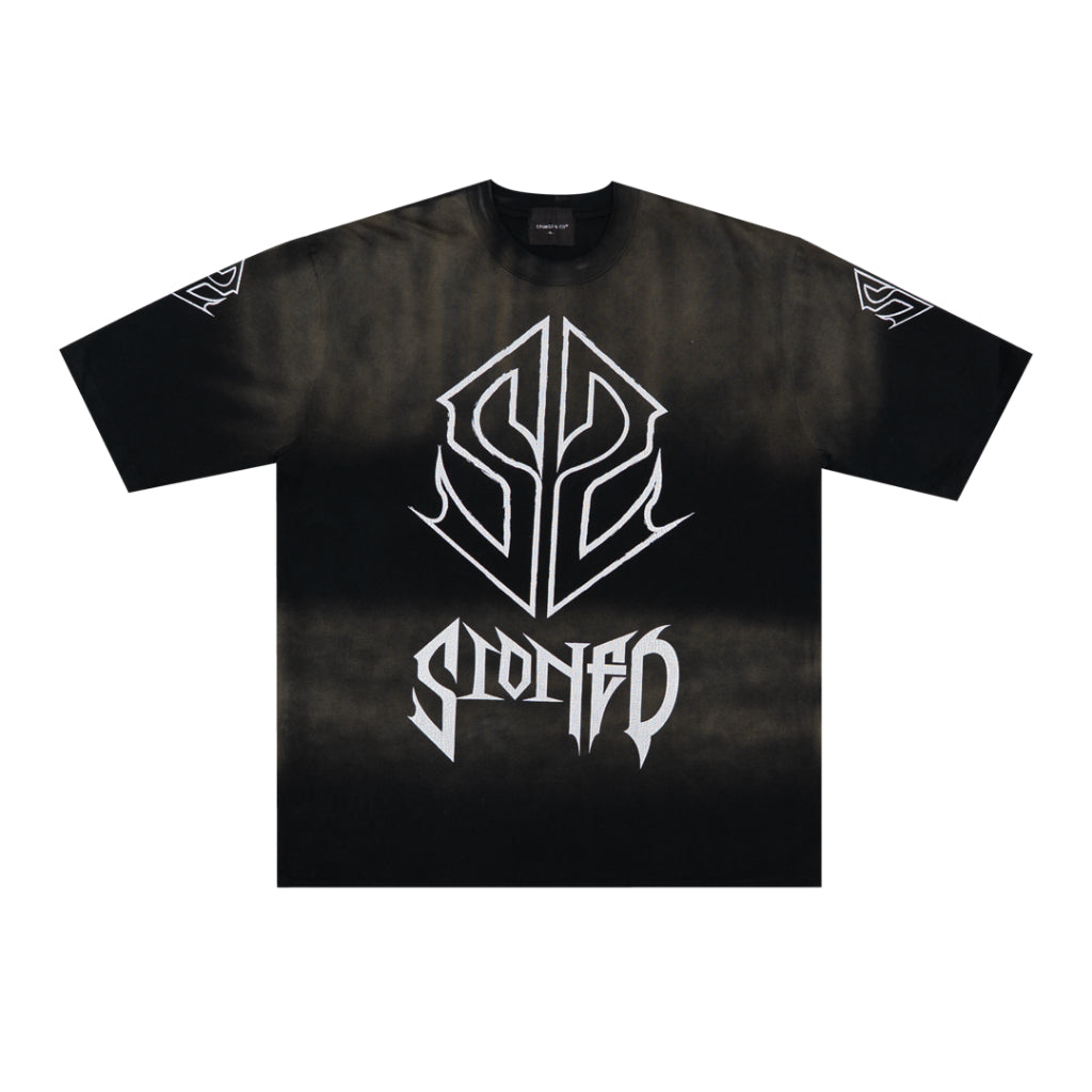 Stoned&Co WBB25 : SS Metal Tee Washed Black