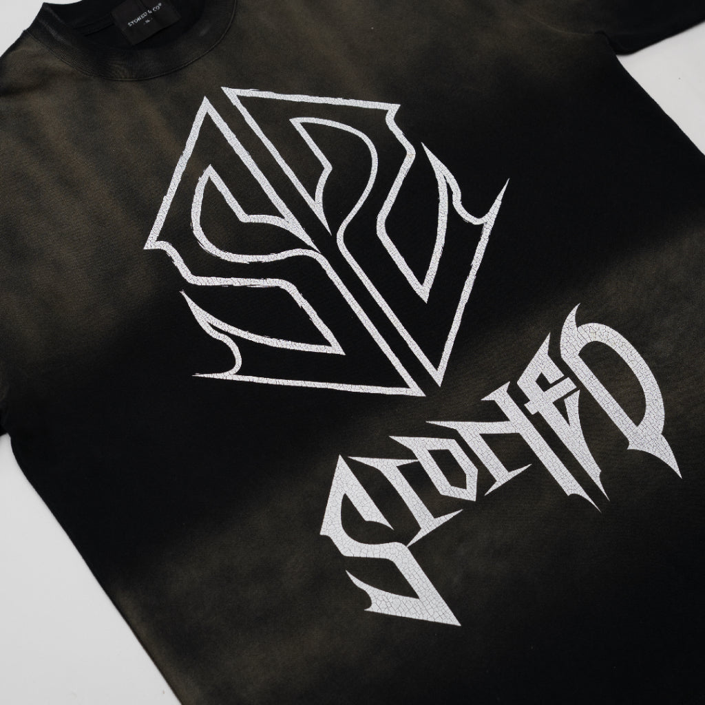 Stoned&Co WBB25 : SS Metal Tee Washed Black