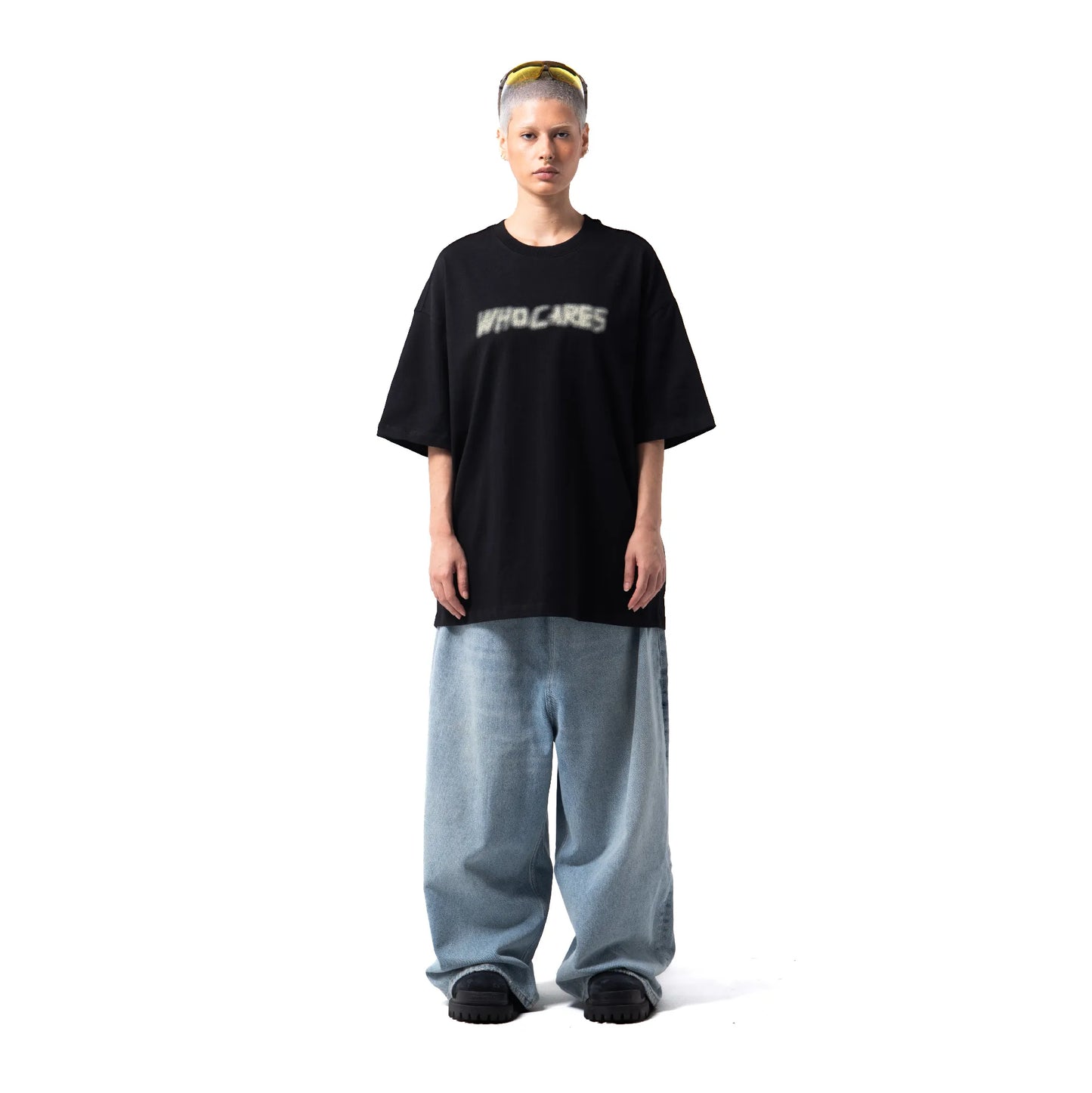 Whocares : Classic Motion Logo Tee Black