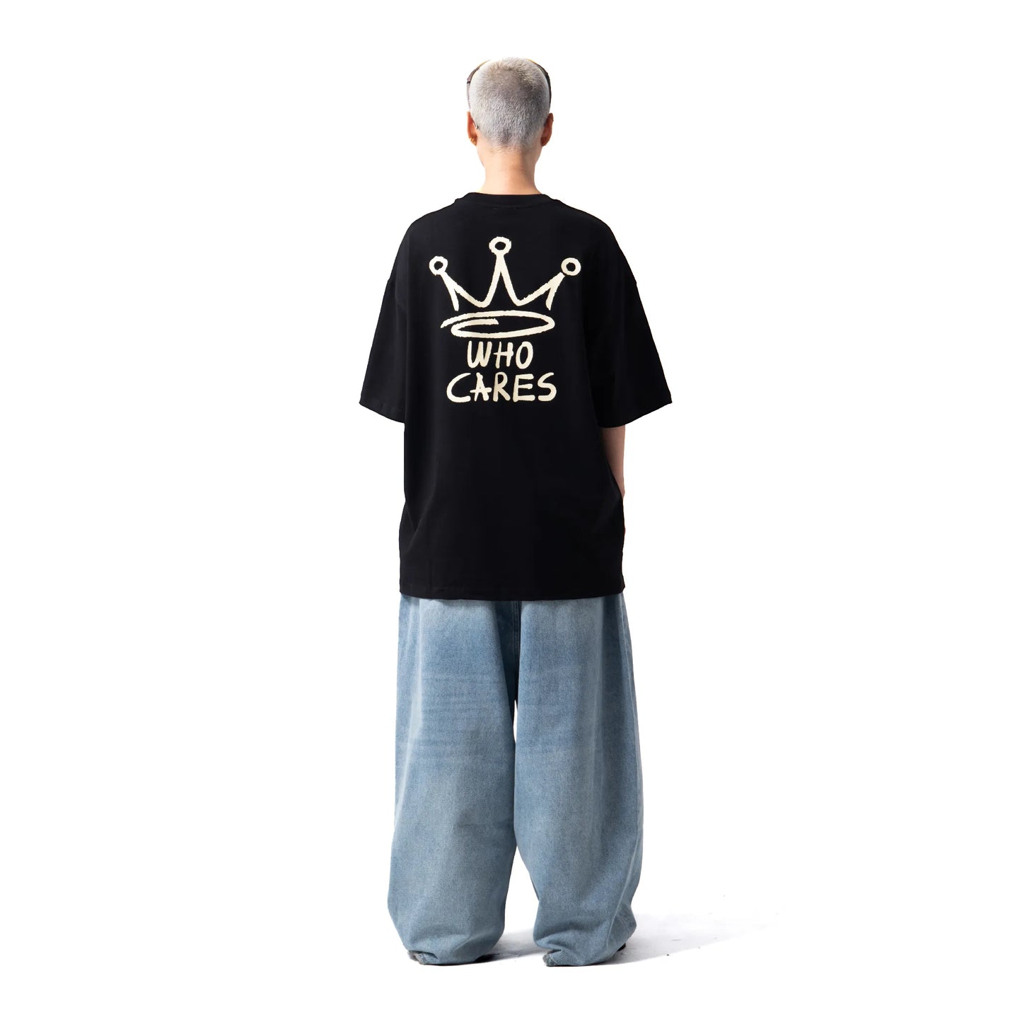 Whocares : Classic Motion Logo Tee Black