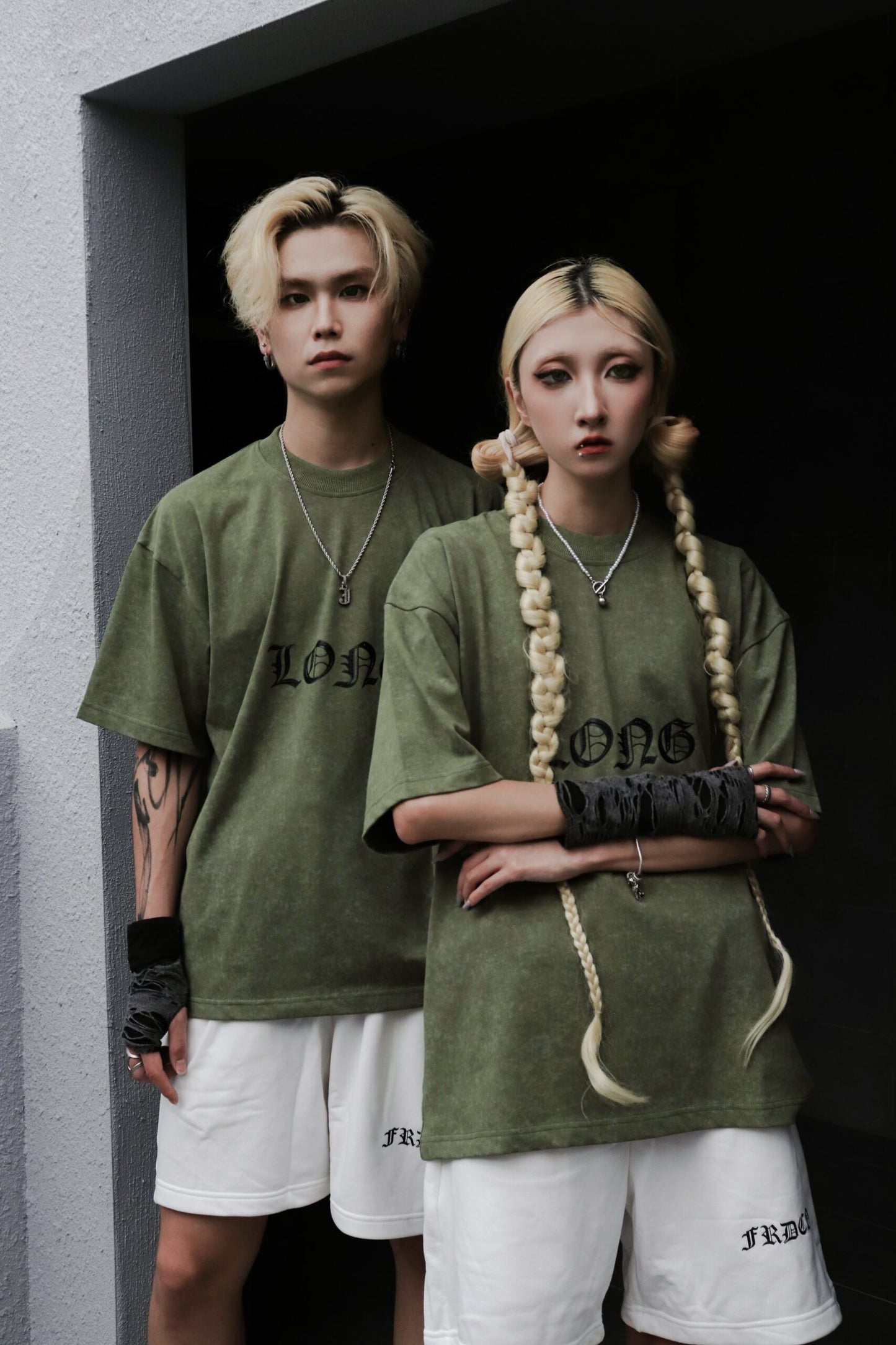 FRDCO : Dark Dragon Stoned Wash Tee Green