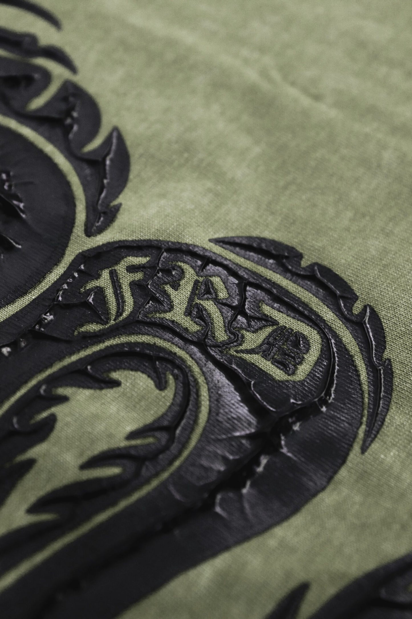 FRDCO : Dark Dragon Stoned Wash Tee Green