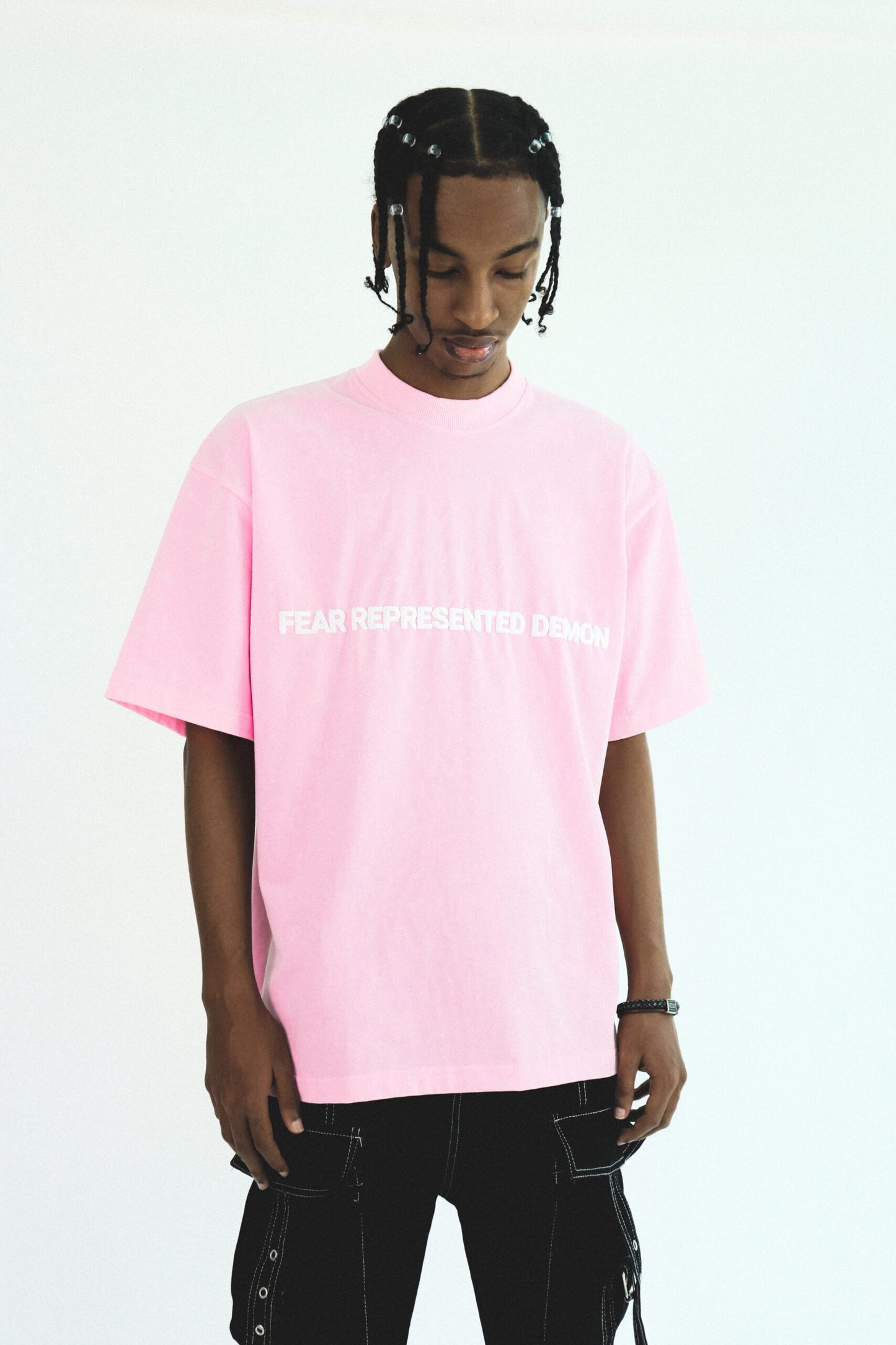 FRDCO : SS24 Embossed Logo Tee Pink