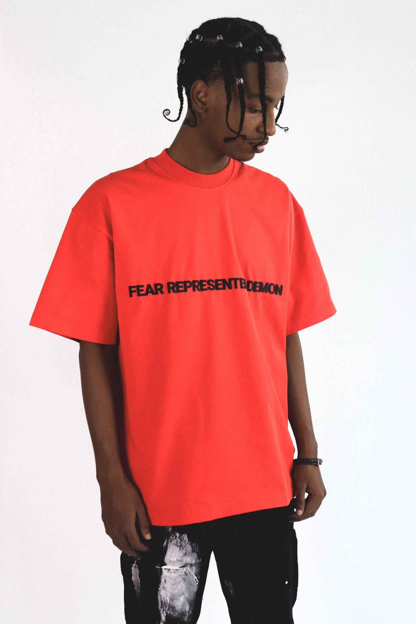 FRDCO : SS24 Embossed Logo Tee Red