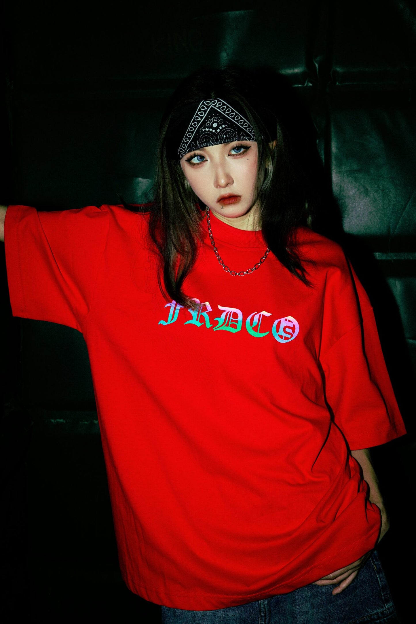 FRDCO : Triple S Rainbow Reflect Snake Tee Red