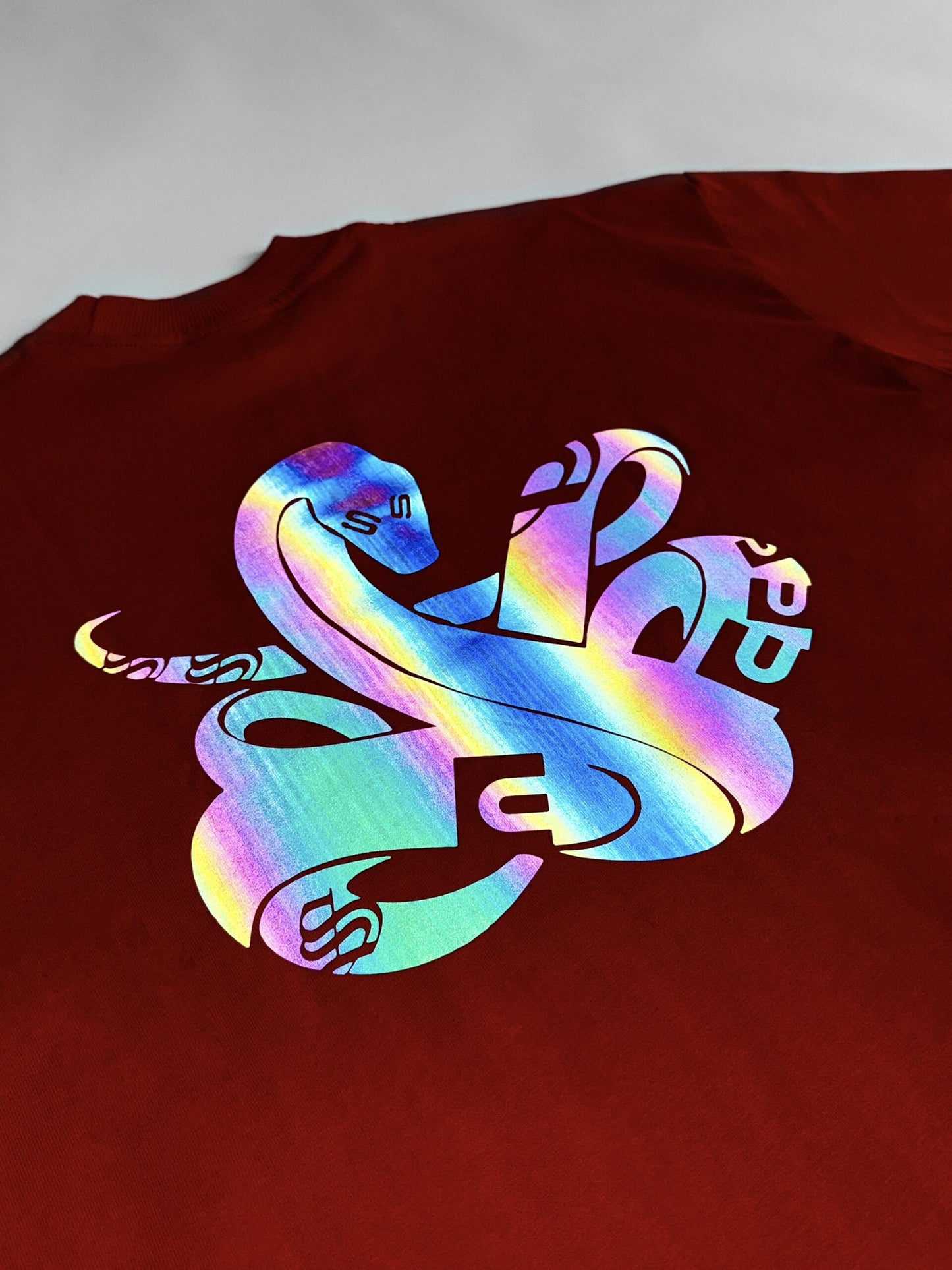 FRDCO : Triple S Rainbow Reflect Snake Tee Red
