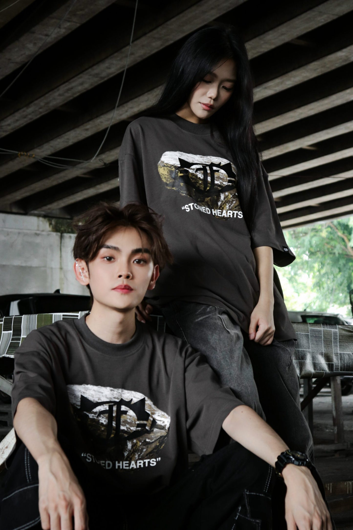 FRDCO : Stoned Hearts Tee Grey
