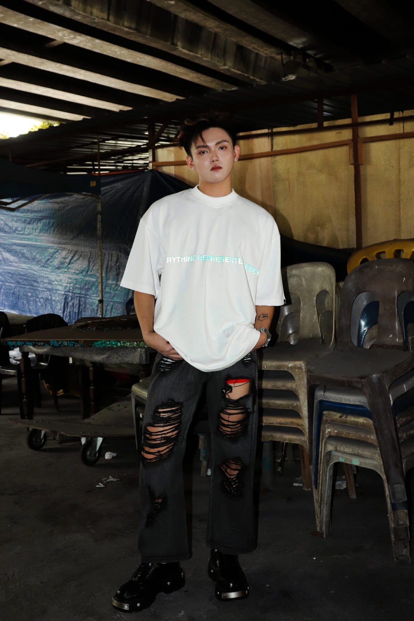 FRDCO : SS25 Rainbow Essential Tee White