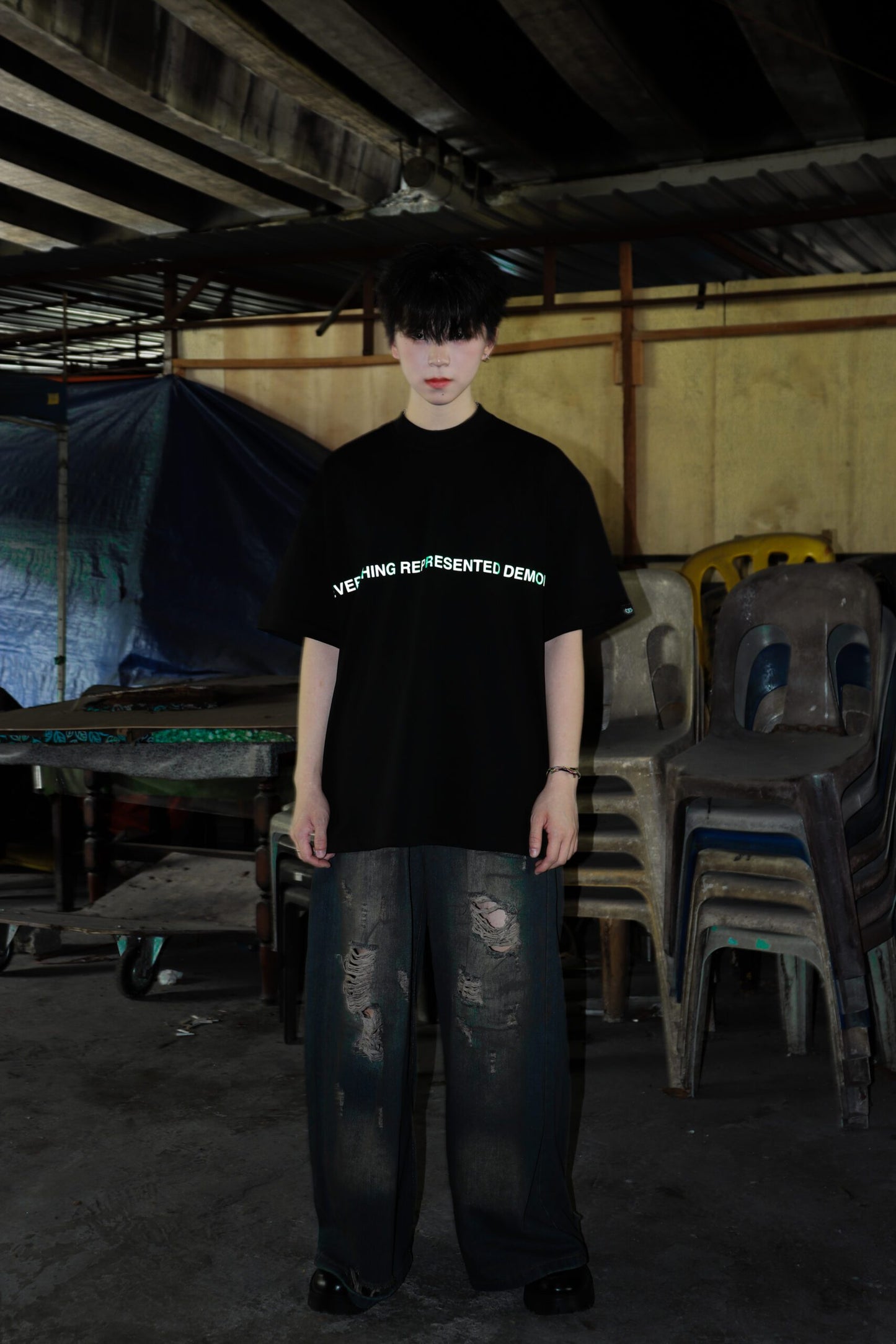 FRDCO : SS25 Rainbow Essential Tee Black