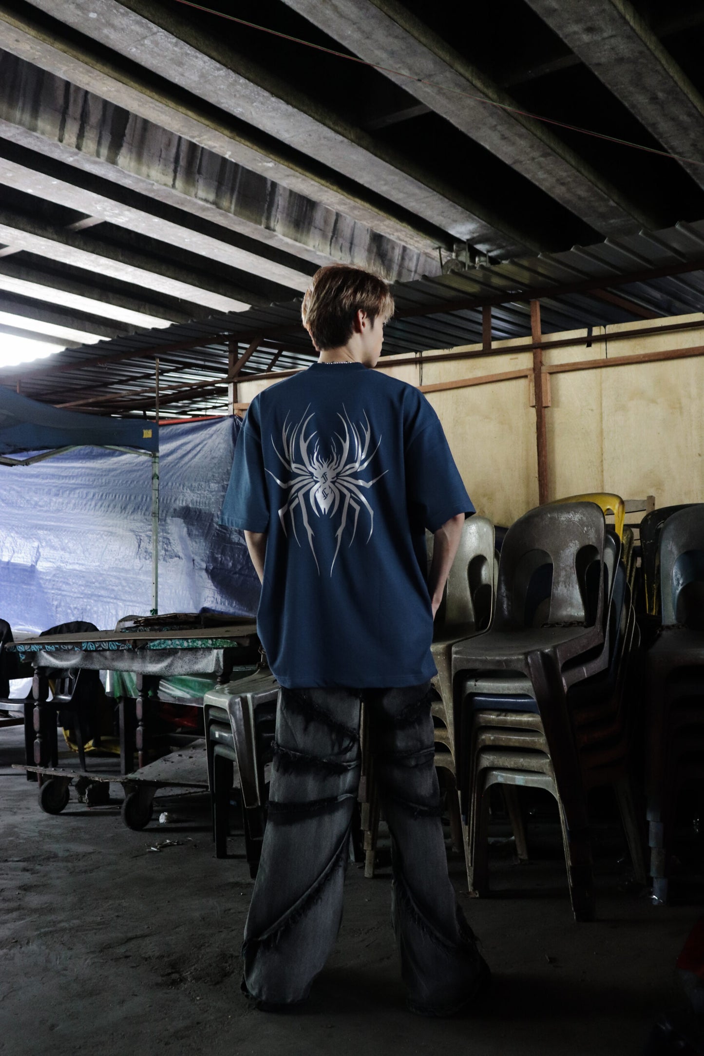 FRDCO : 3M Reflective Spider Tee Blue