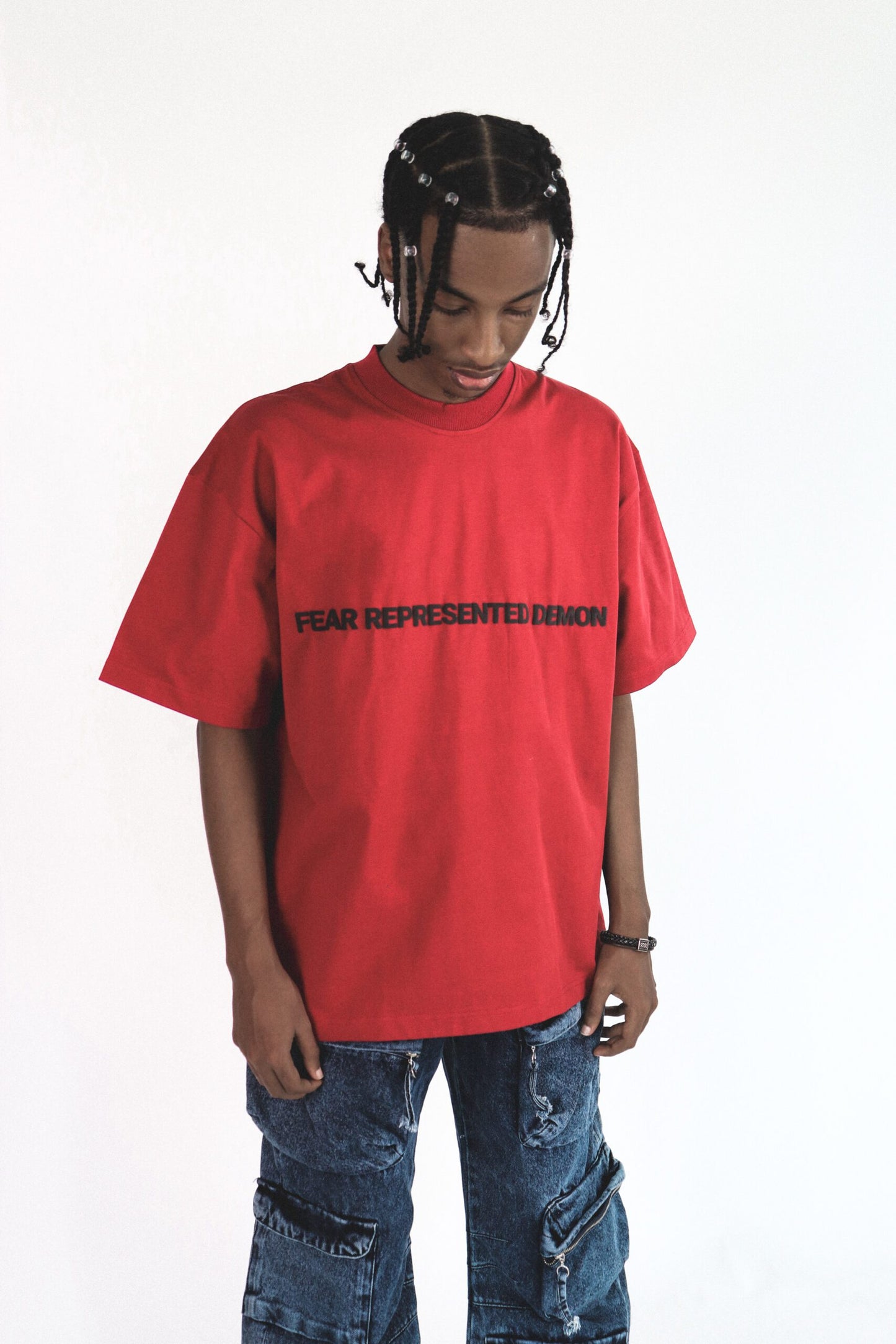 FRDCO : SS24 Embossed Logo Tee Maroon