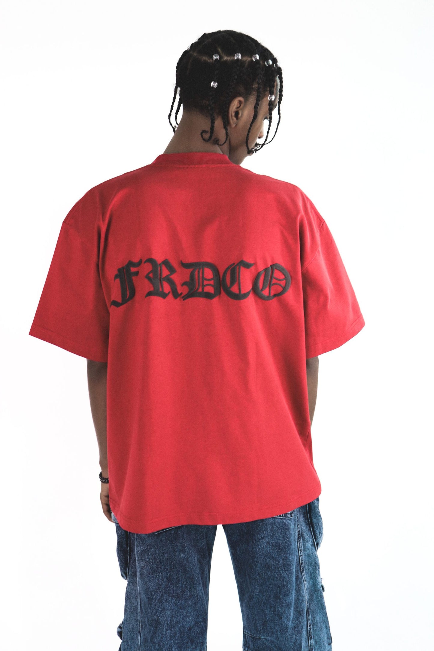 FRDCO : SS24 Embossed Logo Tee Maroon