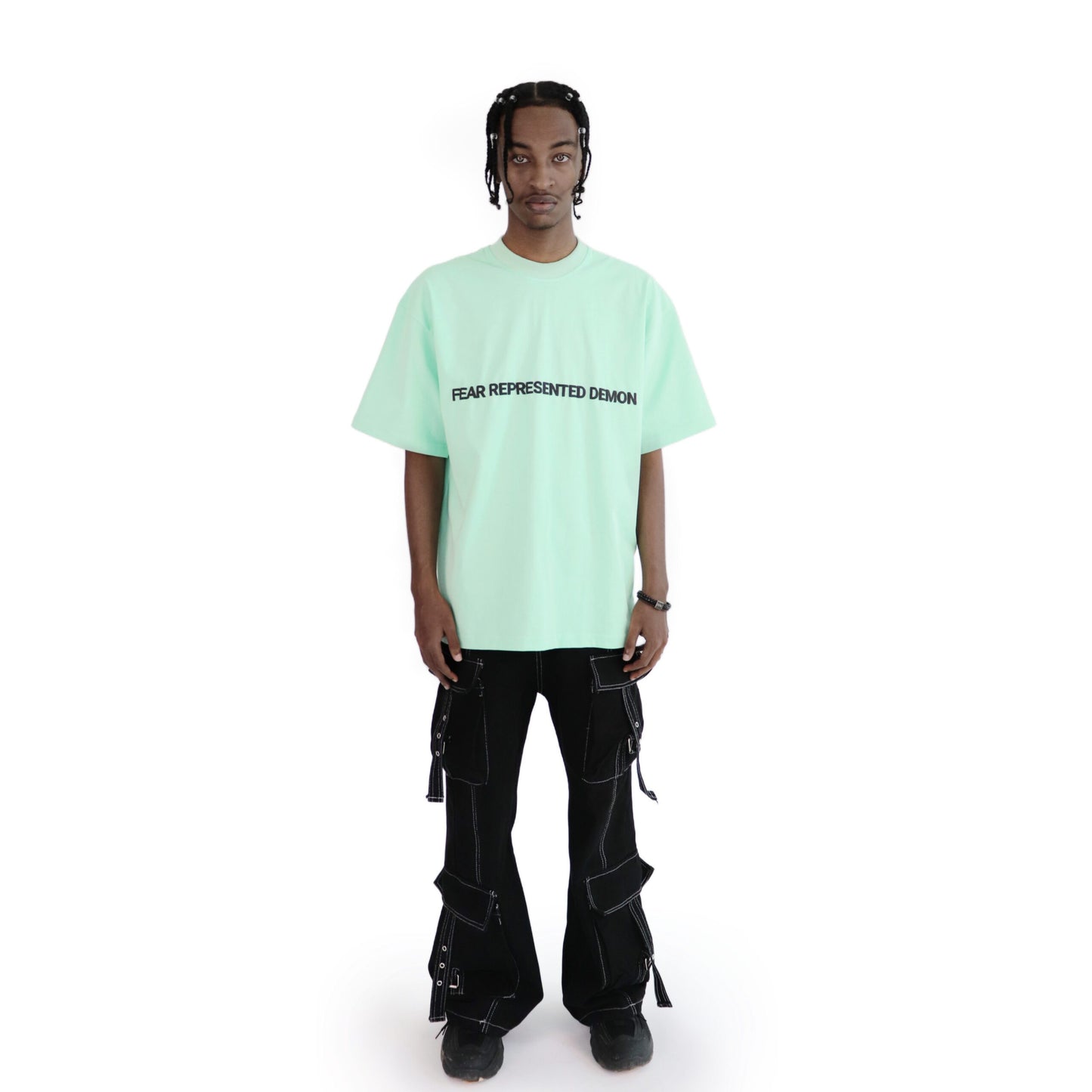 FRDCO : SS24 Embossed Logo Tee Cyan