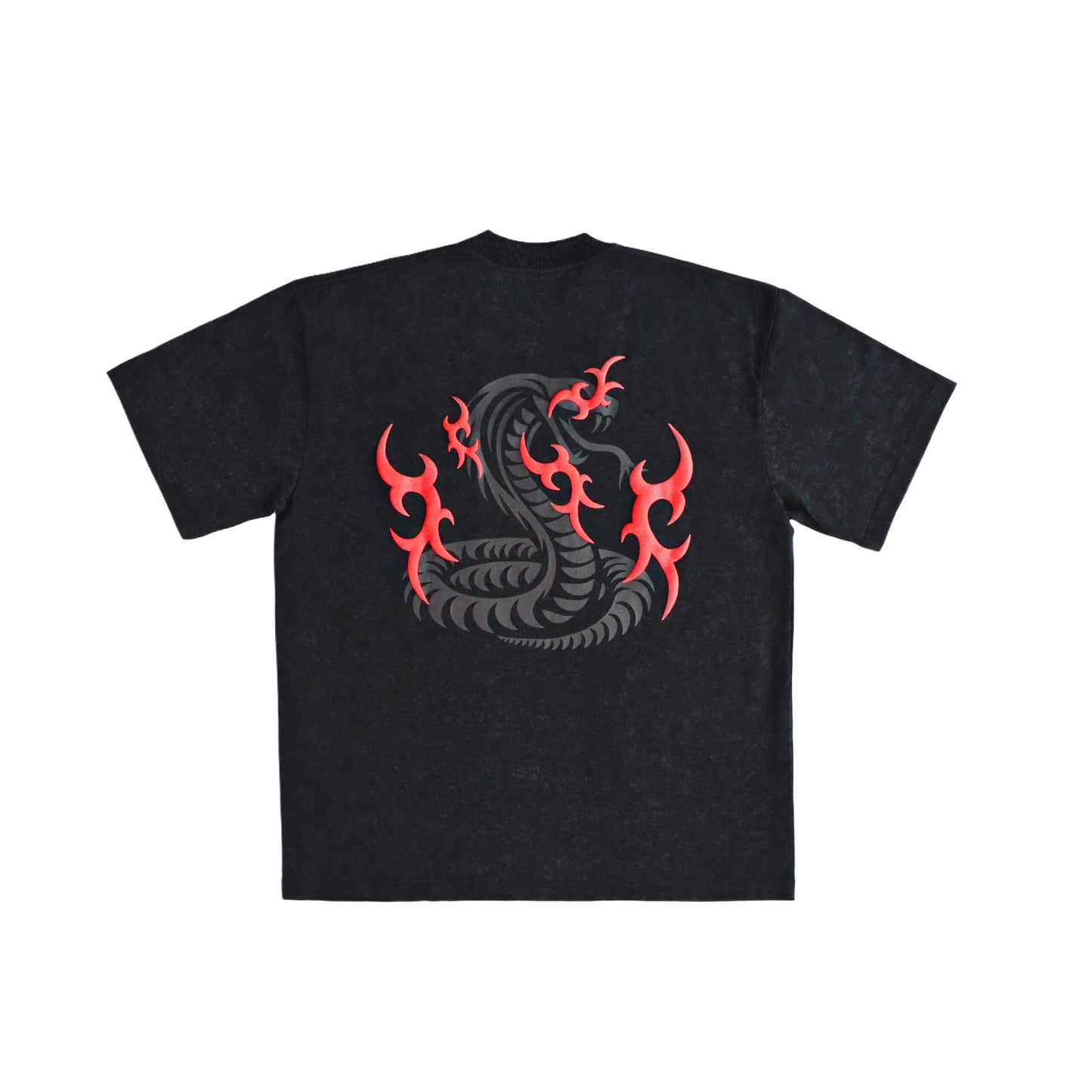 FRDCO : Razer Embossed Snake Washed Tee Black