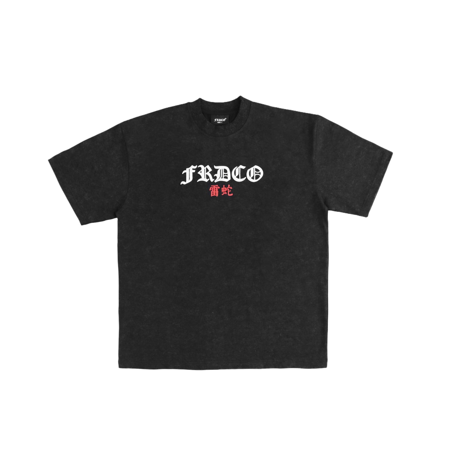 FRDCO : Razer Embossed Snake Washed Tee Black