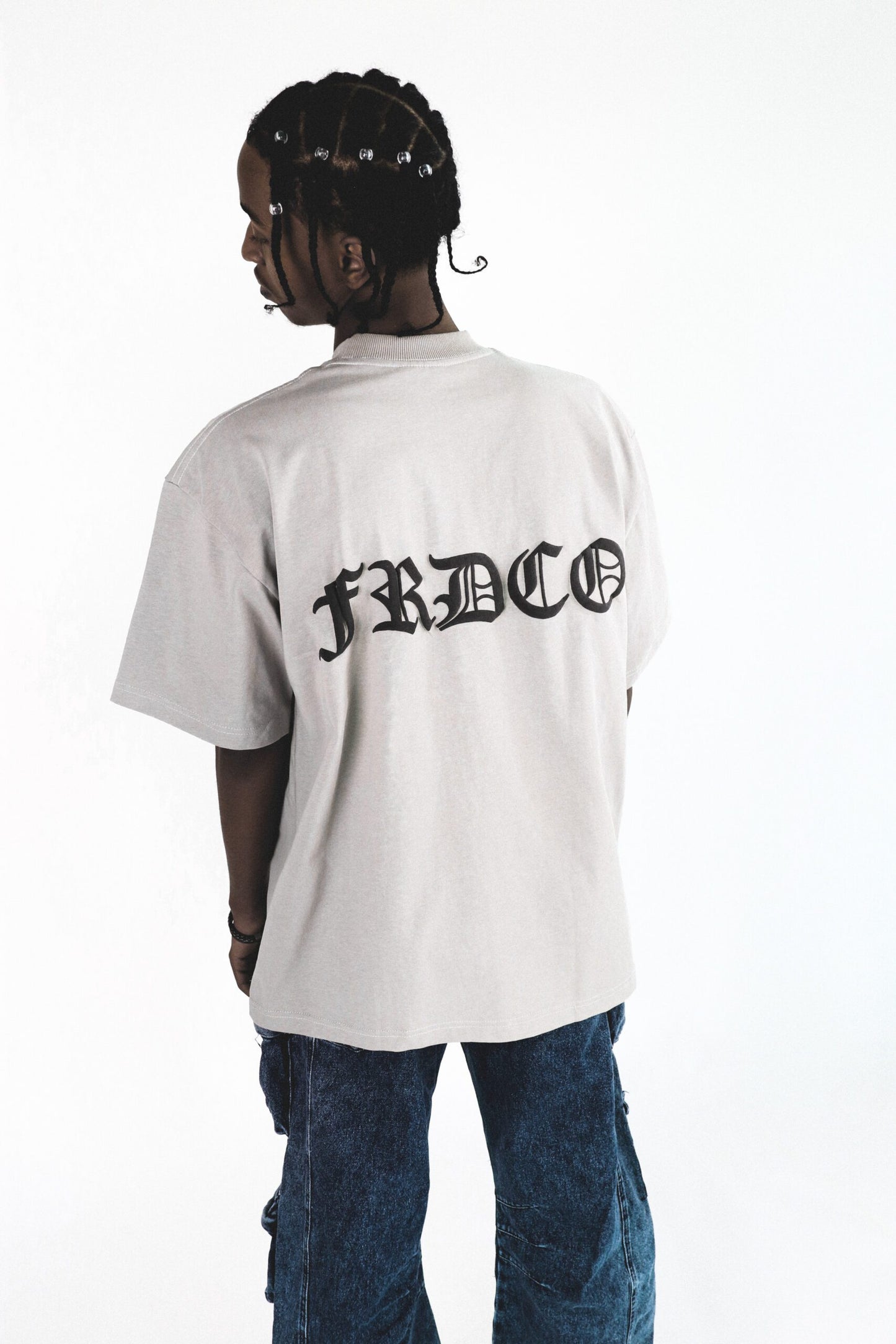 FRDCO : SS24 Embossed Logo Tee Grey