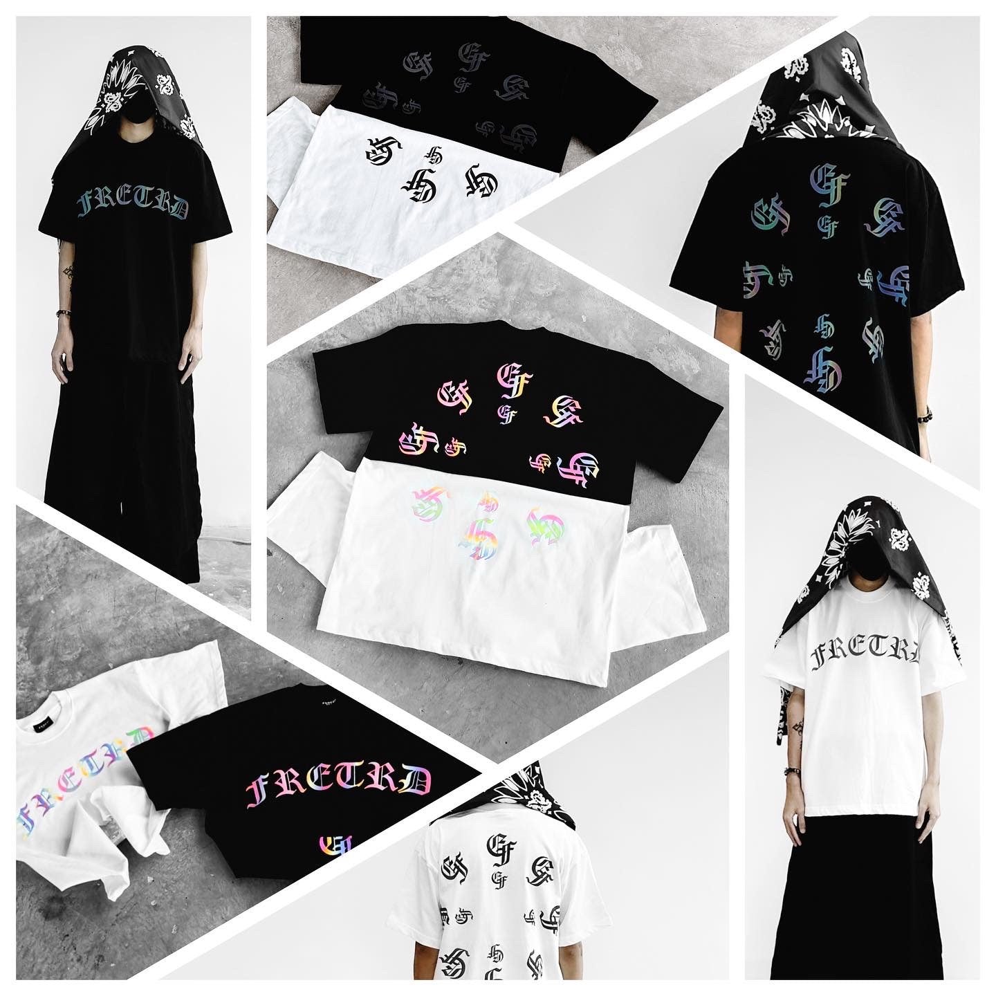 FRDCO x ETREND : EF Rainbow Reflective Tee Black