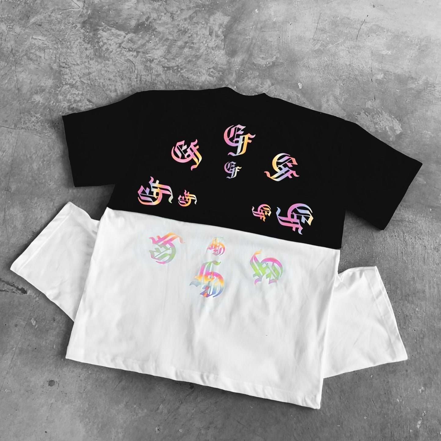 FRDCO x ETREND : EF Rainbow Reflective Tee Black
