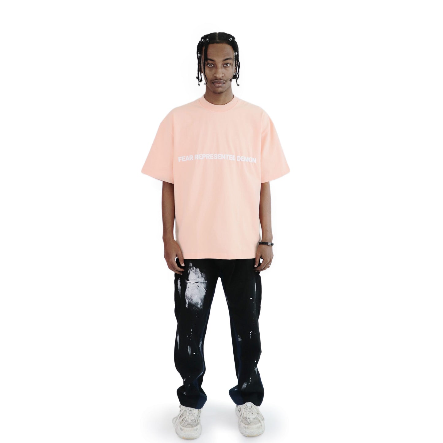 FRDCO : SS24 Embossed Logo Tee Peach