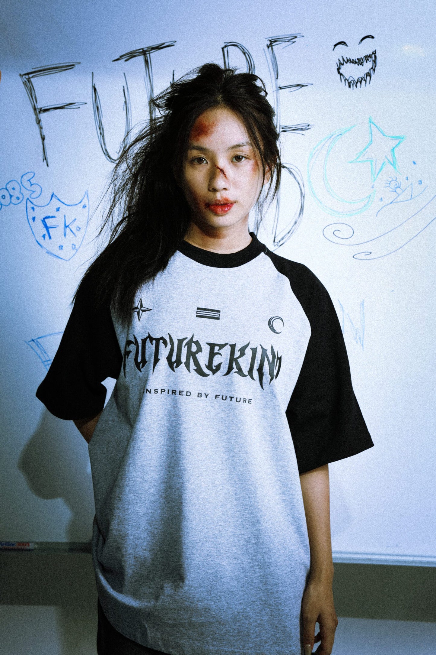 Futurekind : Social Test Retro Melange Tee Black