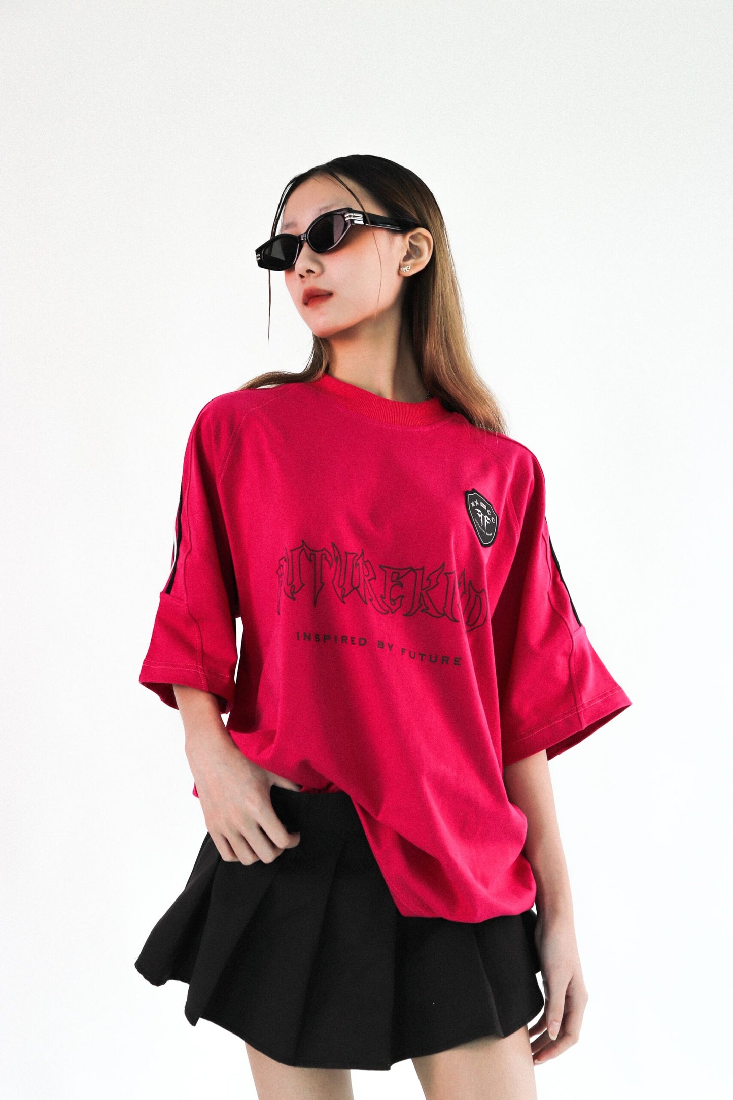 Futurekind : Trap ERA Badges Logo Tee Magenta
